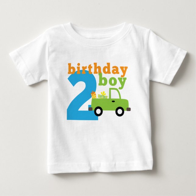 Födelsedag Boy Lastbil 2 T-shirt (Framsida)