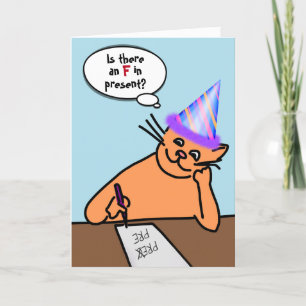 Födelsedag Cat Humor Kort