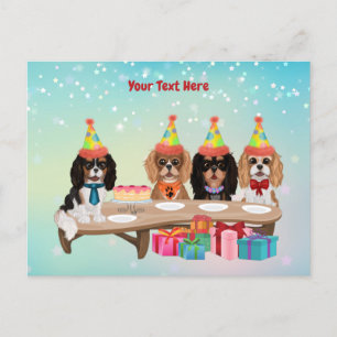 Födelsedag Cavalier King Charles Spaniel Vykort