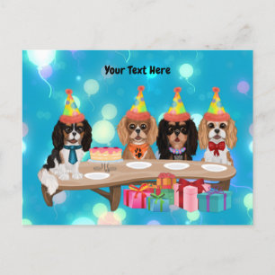Födelsedag Cavalier King Charles Spaniel Vykort