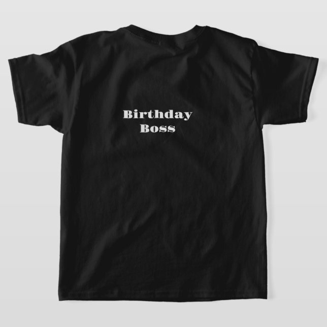 Födelsedag Chef T Shirt (Laydown Baksida)