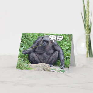 Födelsedag Chimpanzas blir äldre humor Kort