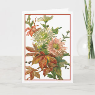 Födelsedag Chrysanthemum Autumn Fine Art Kort