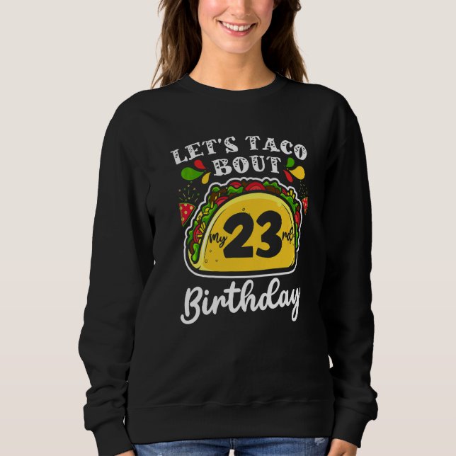 Födelsedag Cinco De Mayo Tacos  Låt oss taco prata T Shirt (Framsida)