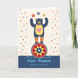Födelsedag: Circus Bear Juggling Kort