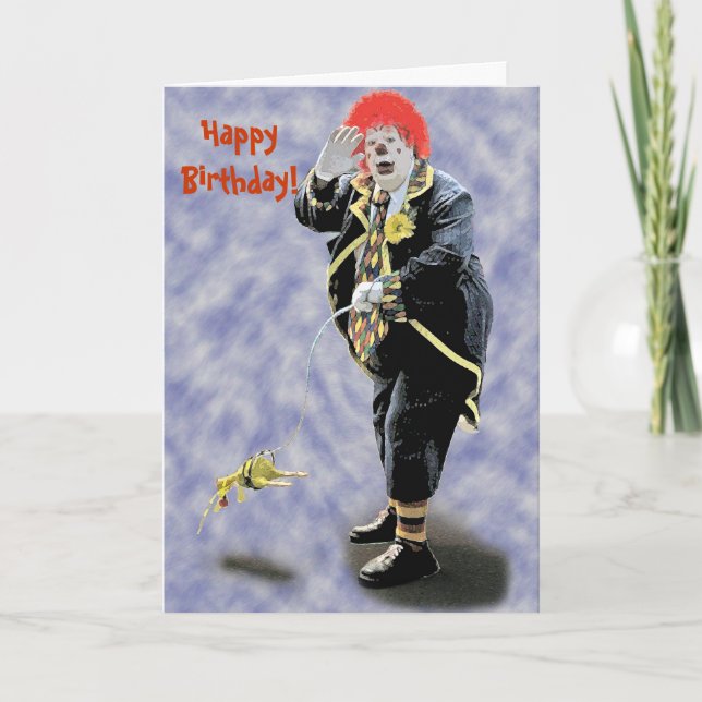 Födelsedag Clown, Grattis på födelsedagen! - Anpas Kort (Framsida)