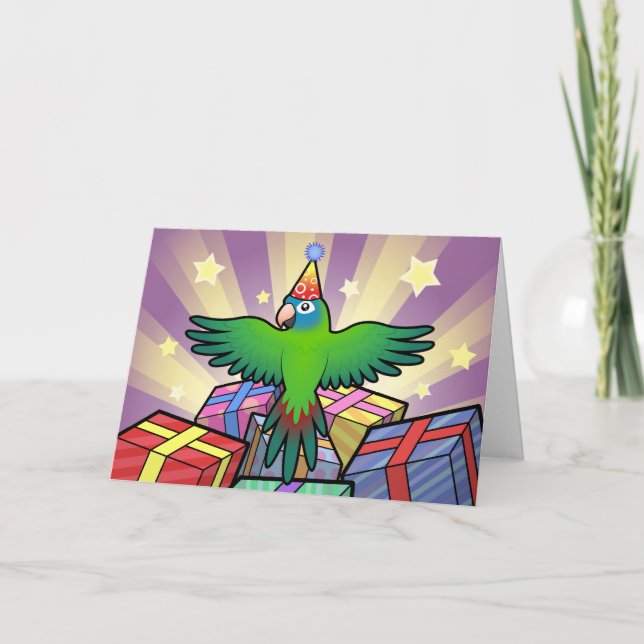 Födelsedag Conure/Lorikeet/papegoja Kort (Framsida)
