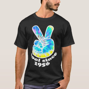 Födelsedag Coola sedan 1956 Tie Dye Peace T Shirt