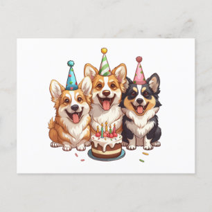 Födelsedag Corgi Hundar Vykort