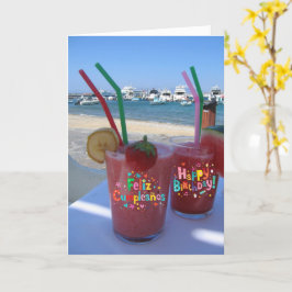 Födelsedag/Cumpleaños Strawberry Daiquiris - kort
