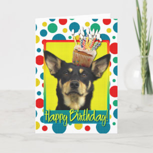 Födelsedag Cupkaka - Australian Kelpie - Jude Kort