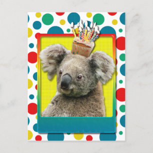 Födelsedag Cupkaka - Koala Vykort