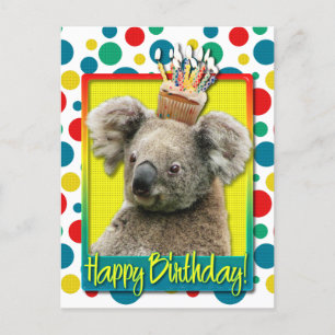 Födelsedag Cupkaka - Koala Vykort