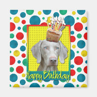 Födelsedag Cupkaka - Weimaraner