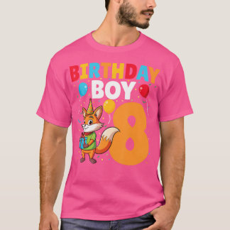 Födelsedag Cute Fox 8 år gammal 8:e födelsedag T Shirt