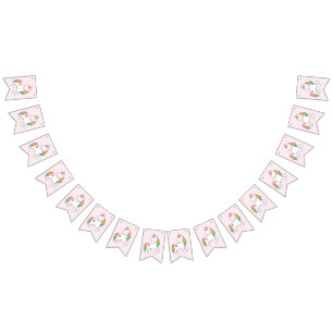 Födelsedag. Cute Unicorns. Vimplar