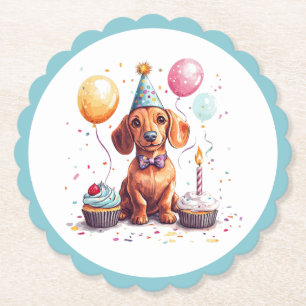 Födelsedag Dachshund Hundar Underlägg Papper