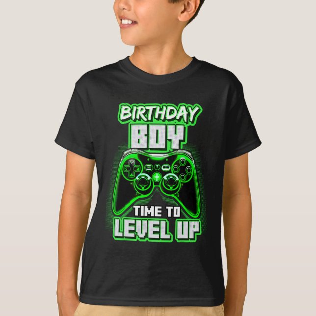 Födelsedag dags att jämna upp videospelets födelse t shirt (Framsida)
