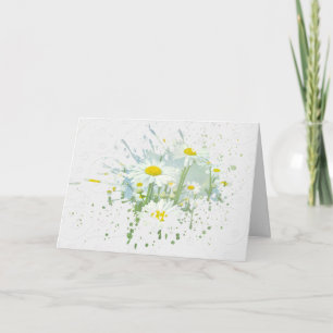 Födelsedag Daisy Stänk Kort