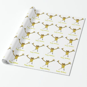 Födelsedag Dancing Frog Funny Animal Presentpapper