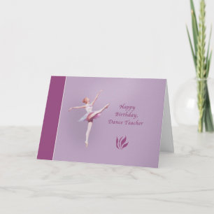 Födelsedag, danslärare, Ballerina Kort