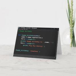 Födelsedag Datorprogrammerarens Mörk Anteckningsbl Kort
