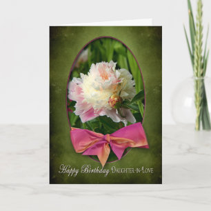 FÖDELSEDAG - DAUGHTER-IN-LOVE - PEONIES/BOW KORT