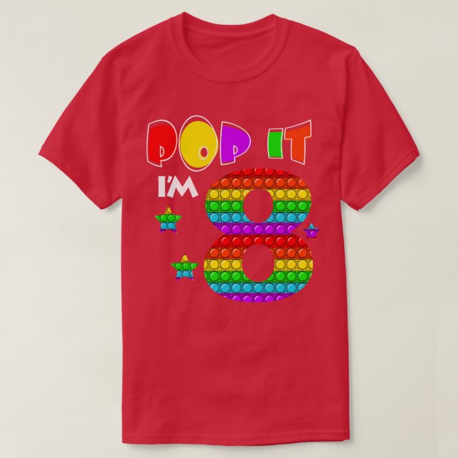 Födelsedag Det är 8 år gammalt 8:e födelsedag T Shirt (Design framsida)