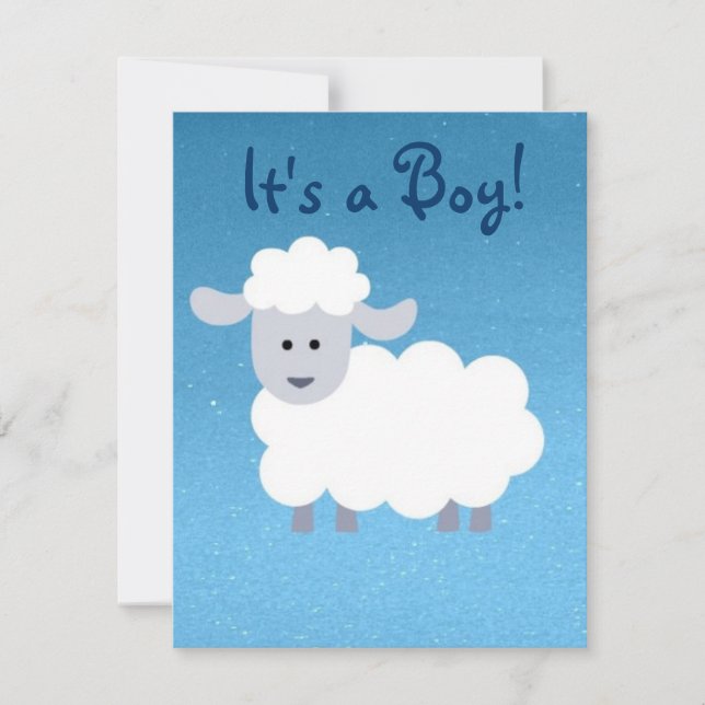 Födelsedag! Det är en pojke! Meddelande (Framsida)