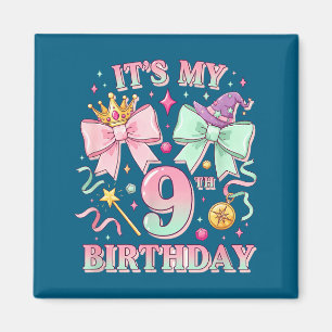 Födelsedag Det är min 9-årsdag Söt Magisk Prinsess Magnet