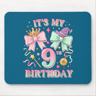 Födelsedag Det är min 9-årsdag Söt Magisk Prinsess Musmatta