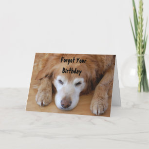 Födelsedag - Din födelsedag har glömts bort Kort