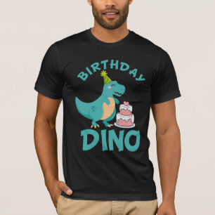 Födelsedag Dino - Cute Dinosaur Cake Surprise T Shirt