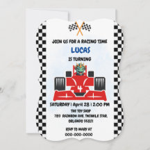 Födelsedag Dinosaur tävling-bilpojken Red tävla ch