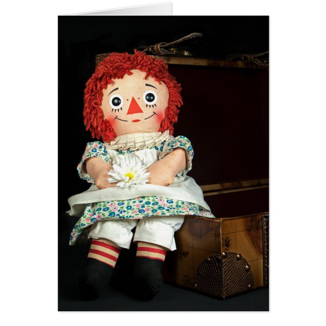 Födelsedag Doll med Daisy Hälsningskort (Framsidan)
