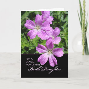 Födelsedag, dotter, Cranesbill Geraniums Kort