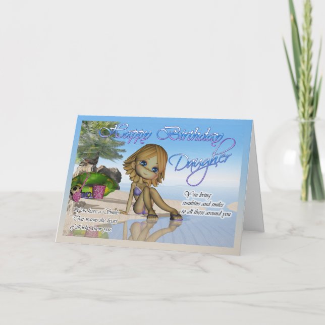 Födelsedag Dotter Cutie Paj Samlingsliv Kort (Framsida)