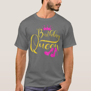 Födelsedag drottning Birthday Squad Cute Matching T Shirt