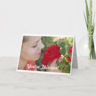 Födelsedag - du är tretton! kort