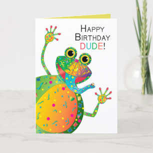 Födelsedag, DUDE, Frog, Kaleidoskop Samling Kort