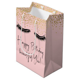 Födelsedag Eyelash med Guld Glitter