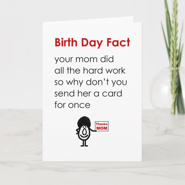 Födelsedag Fact A Funny Grattis på födelsedagen Di Kort (Framsida)
