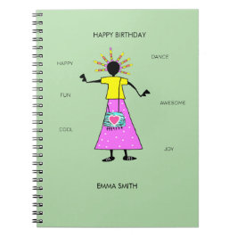 Födelsedag, Fantastisk-födelsedag Flickdansare Anteckningsbok
