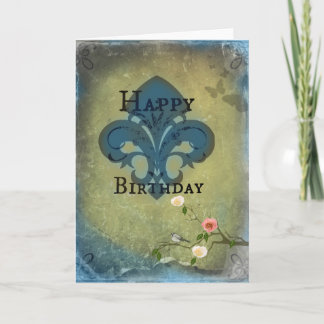 Födelsedag Fleur De Lis Kort