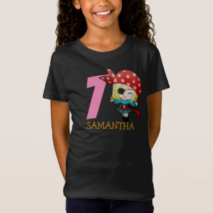 födelsedag flicka party pirat 7:e Namn T-Shirt