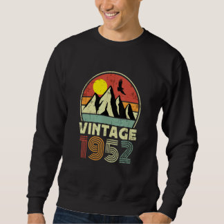 Födelsedag Född 1952 Vintage Lång Ärmad Tröja