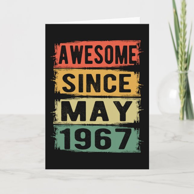 Födelsedag född i maj 1967 kort (Framsida)