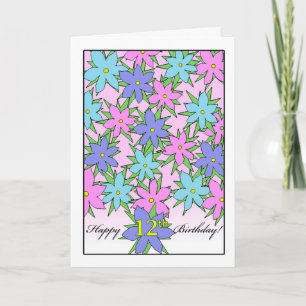 Födelsedag för 12 år gammal flicka, Pastel Flowers Kort