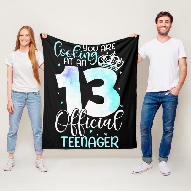 Födelsedag för 13-åriga tjejer Söt officiell tonår Fleecefilt (På plats)