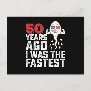 Födelsedag för 50 år sedan var jag den snabbaste vykort